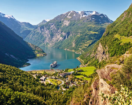 Blick in den Geiranger Fjord