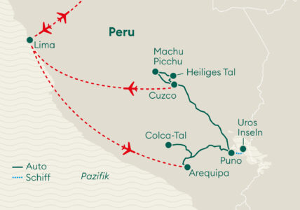 Karte Peru Privatreise